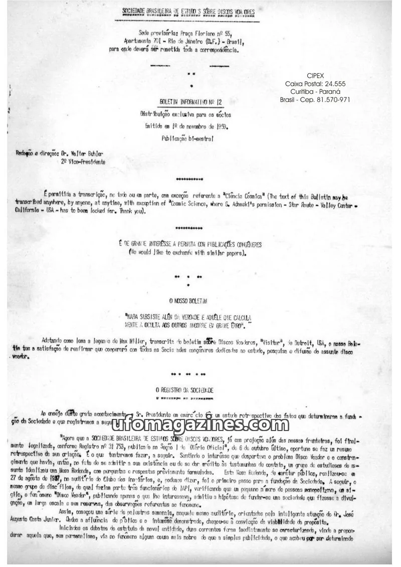 Cover of SBEDV issue 12: BOLETIM INFORMATIVO