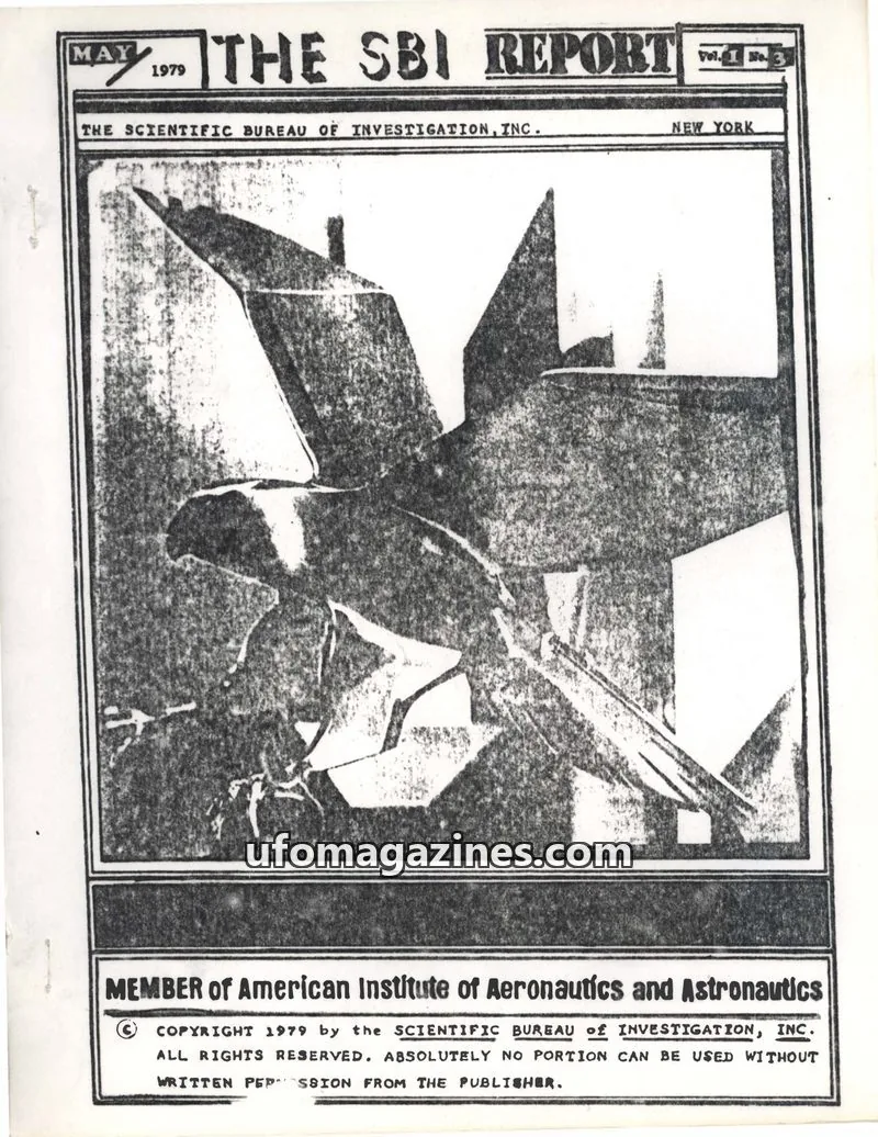Cover of Scientific Bureau of Investigation, Inc. issue Vol. 1 No. 3: THE SBI REPORT
