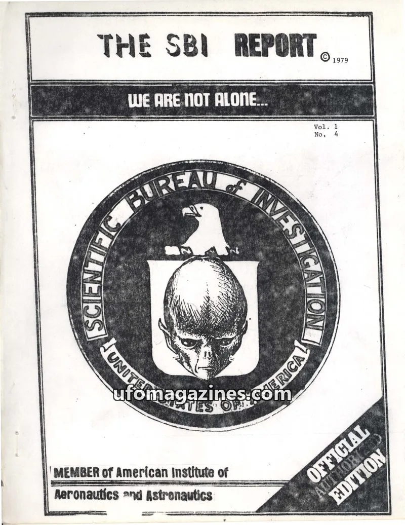 Cover of Scientific Bureau of Investigation, Inc. issue 4: THE SBI REPORT