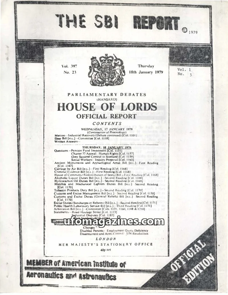Cover of SBI Report (Scientific Bureau of Investigation) issue No. 23: THE SBI REPORT