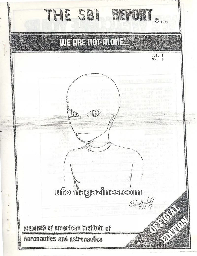 Cover of Scientific Bureau of Investigation, Inc. issue 7: THE SBI REPORT