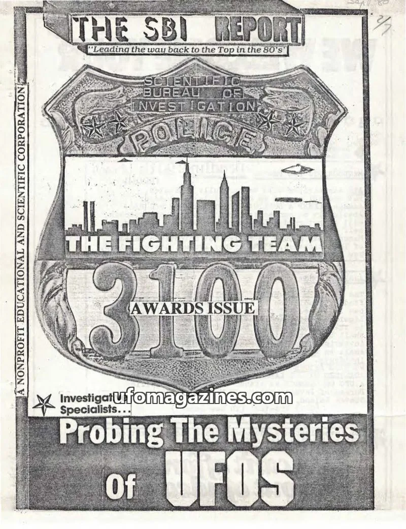 Cover of SCIENTIFIC BUREAU OF INVESTIGATION, INC. issue VOL.2, NO.7: THE SBI REPORT