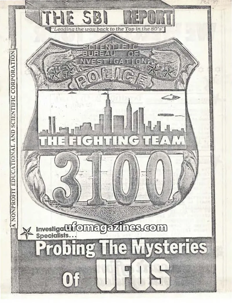 Cover of SCIENTIFIC BUREAU OF INVESTIGATION, INC. issue VOL.2, NO.12: THE SBI REPORT