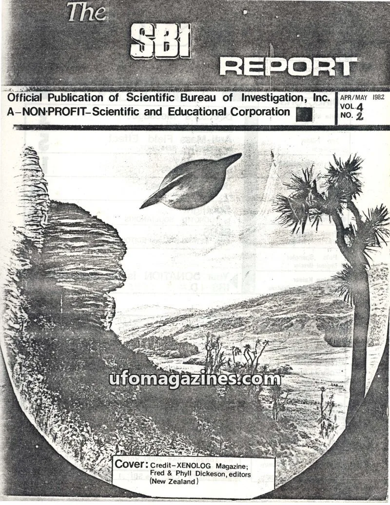 Cover of Scientific Bureau of Investigation, Inc. issue VOL. 4 NO. 2: The SBI REPORT