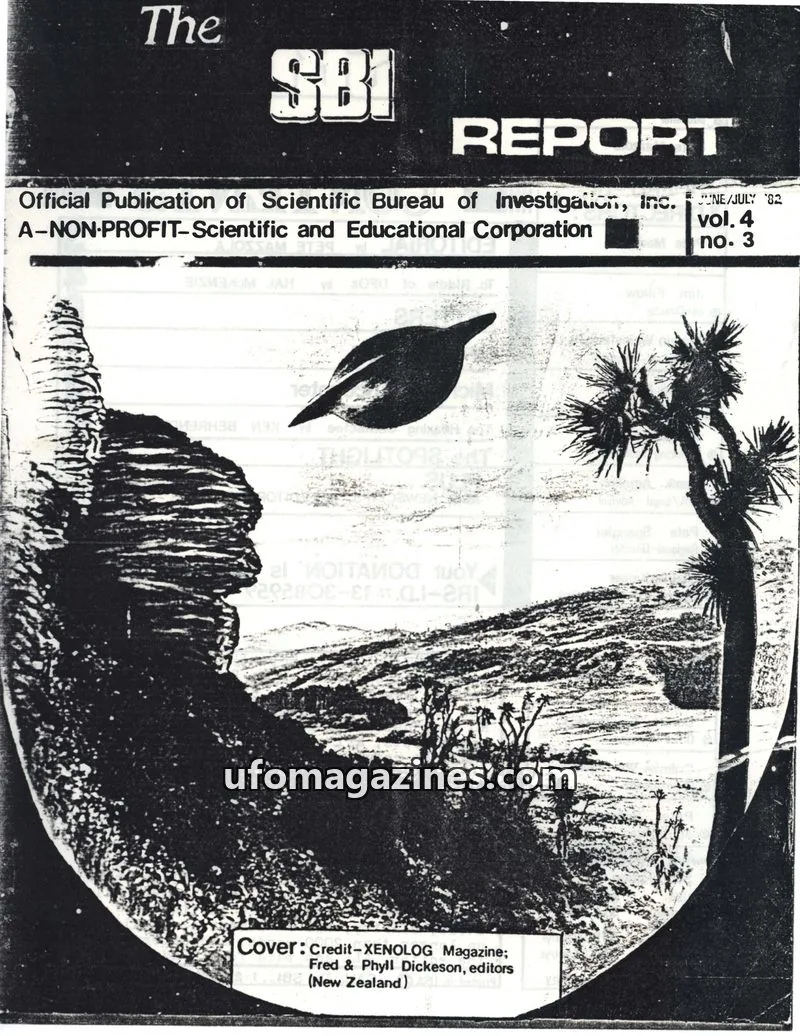 Cover of Scientific Bureau of Investigation, Inc. issue Vol. 4 No. 3: The SBI REPORT