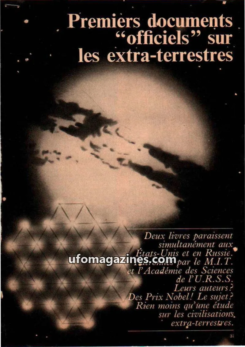 Cover of Science et Vie issue 31: Premiers documents "officiels" sur les extra-terrestres