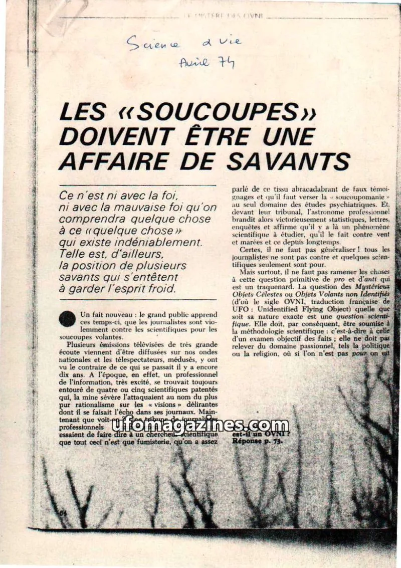 Cover of Science et Vie issue 74: Science et Vie