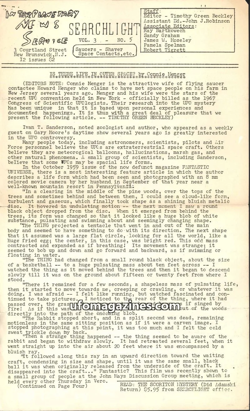 Cover of SEARCHLIGHT issue NO. 5: SEARCHLIGHT