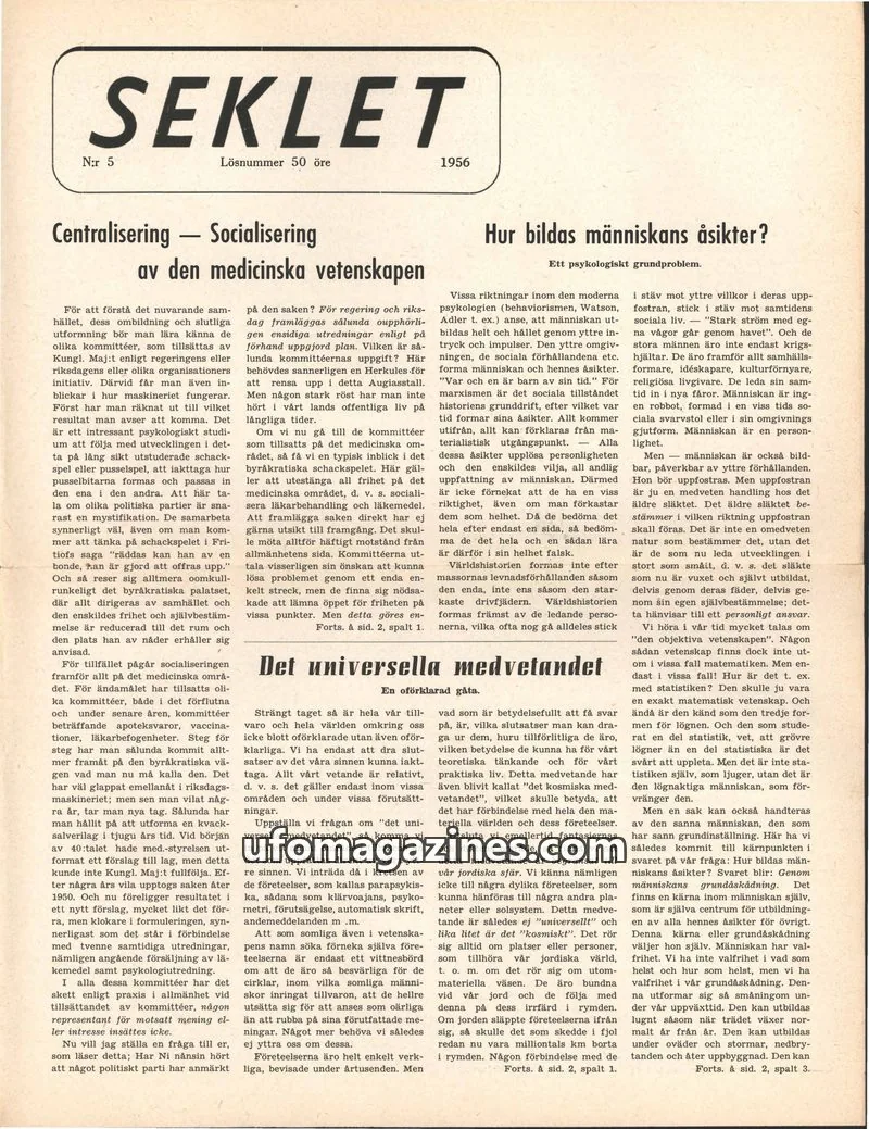 Cover of Seklet issue N:r 5: SEKLET