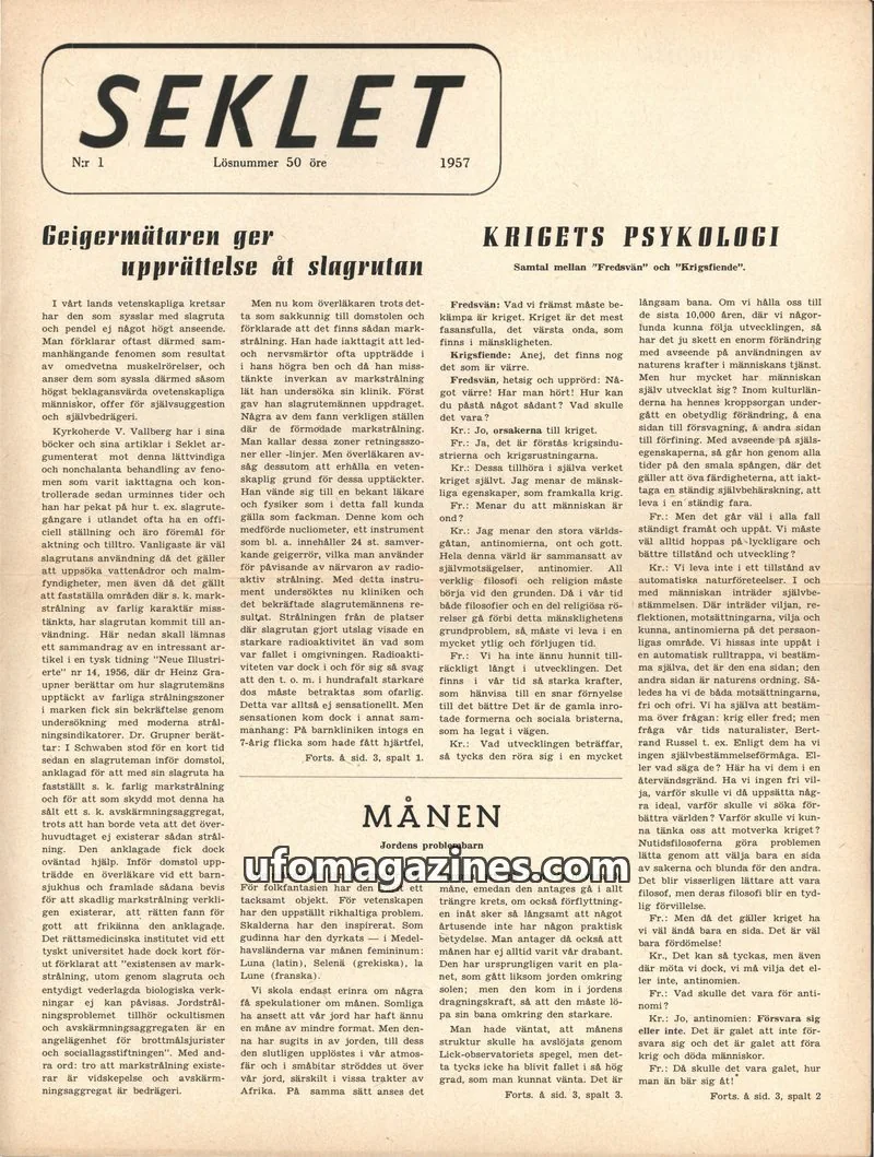 Cover of Seklet issue N:r 1: SEKLET