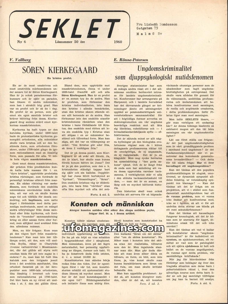 Cover of Seklet issue N:r 6: SEKLET