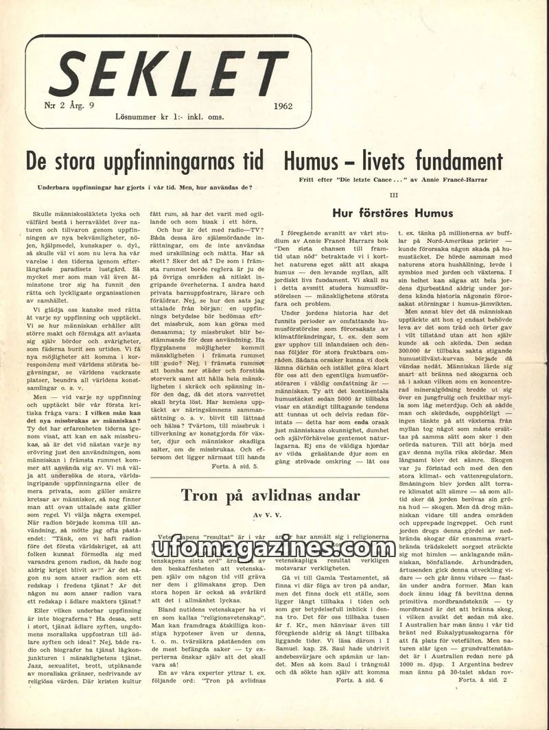 Cover of SEKLET issue N:r 2 Arg. 9: SEKLET