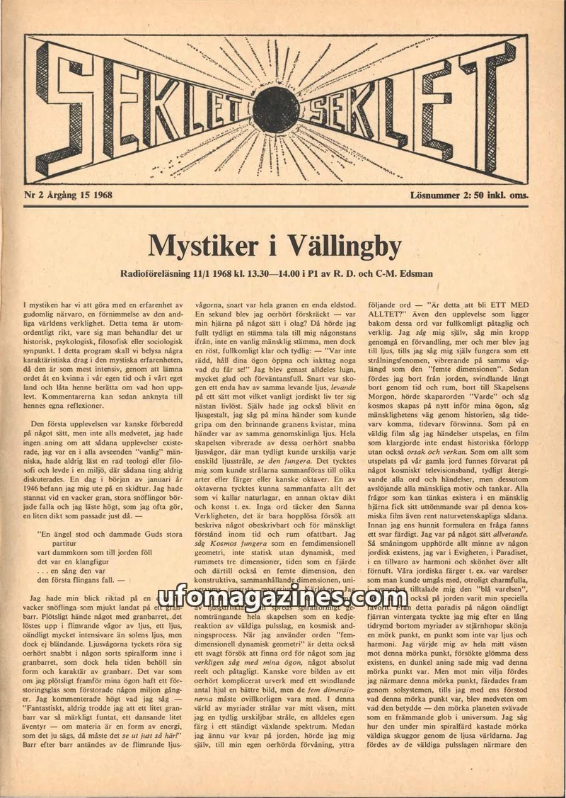 Cover of Seklet issue 2: Mystiker i Vällingby