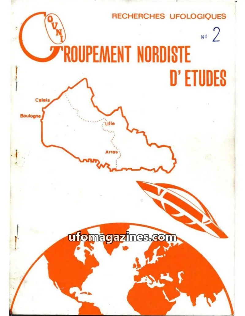 Cover of GROUPEMENT NORDISTE D'ETUDES issue 2: GROUPEMENT NORDISTE D'ETUDES RECHERCHES UFOLOGIQUES