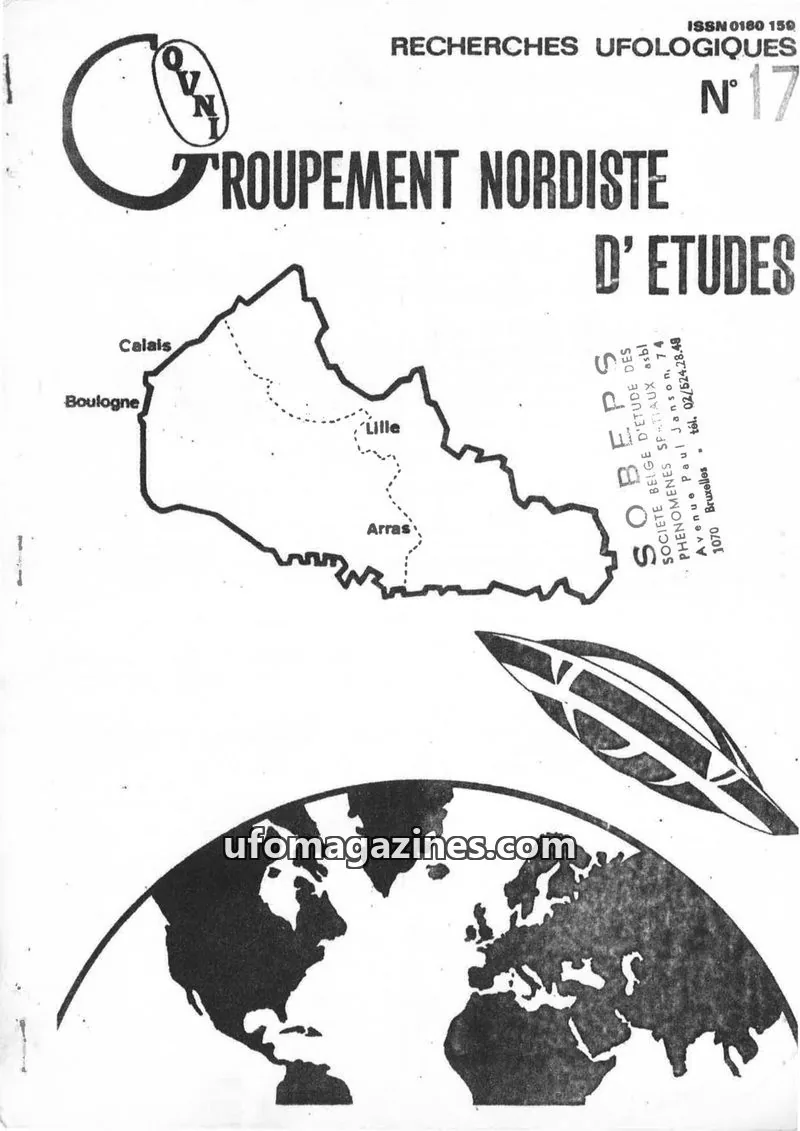 Cover of GROUPEMENT NORDISTE D'ETUDES issue 17: RECHERCHES UFOLOGIQUES