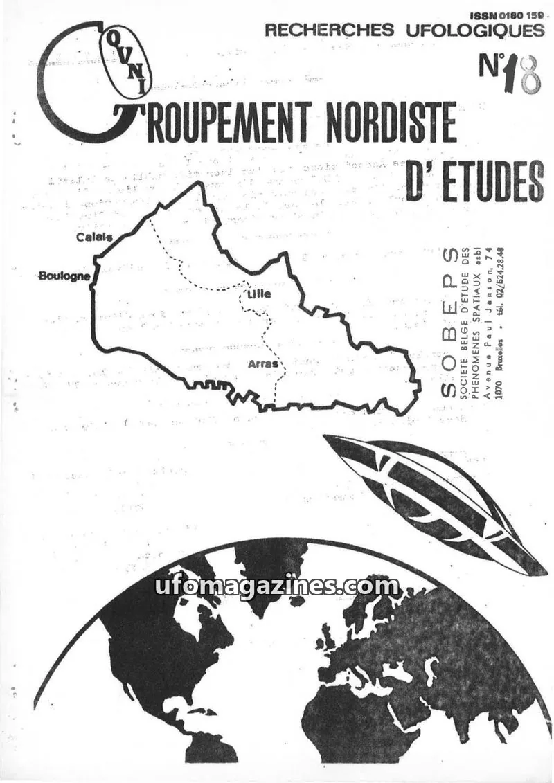 Cover of GROUPEMENT NORDISTE D'ETUDES issue 18: RECHERCHES UFOLOGIQUES