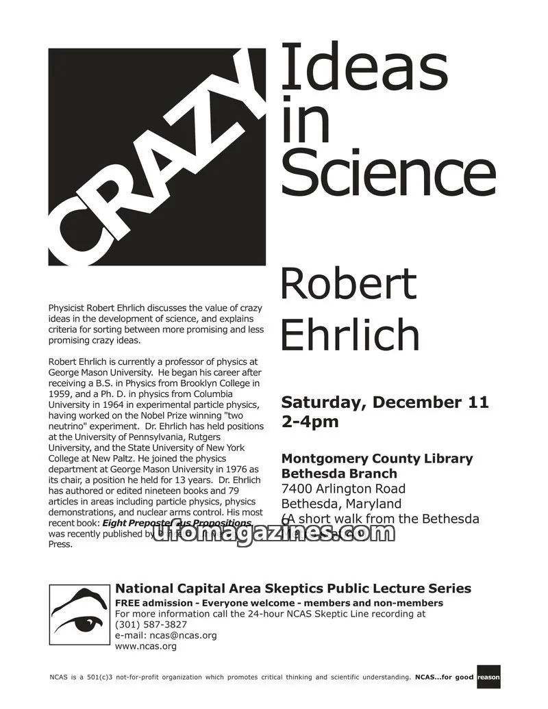 Cover of Shadow of a Doubt (NCAS) issue December 2004: Ideas in Science