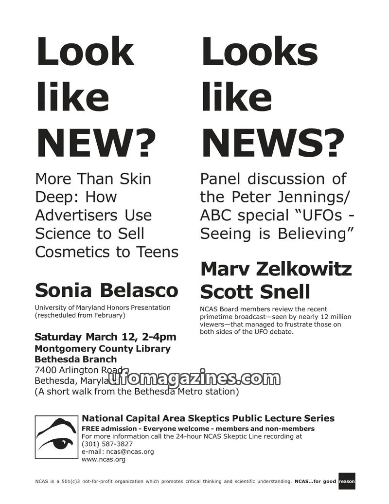 Cover of Shadow of a Doubt (NCAS) issue MARCH 2005: SHADOW OF A DOUBT