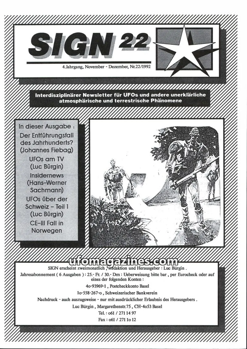 Cover of Sign (Luc Burgin) issue 22: SIGN
