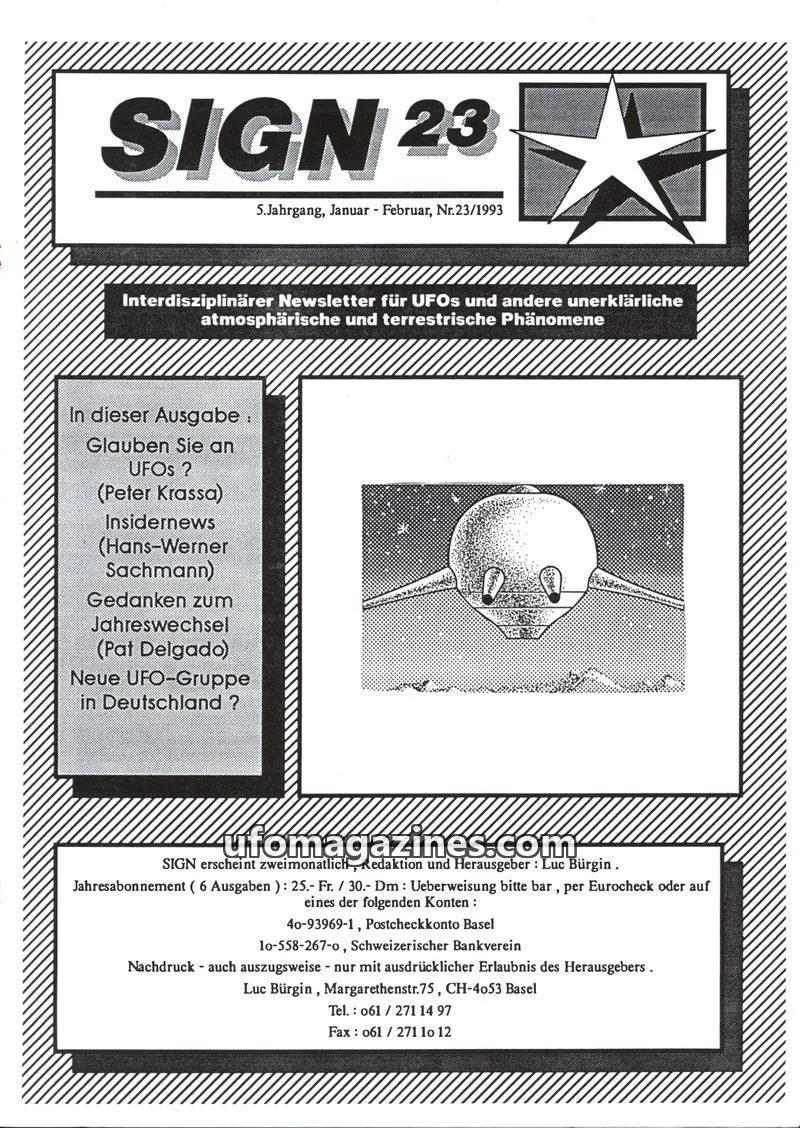 Cover of Sign (Luc Burgin) issue 23: SIGN