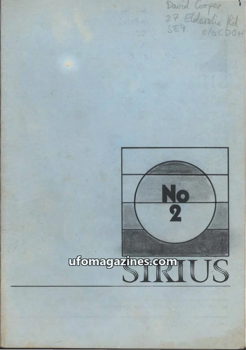 Cover of SIRIUS issue No 2: SIRIUS