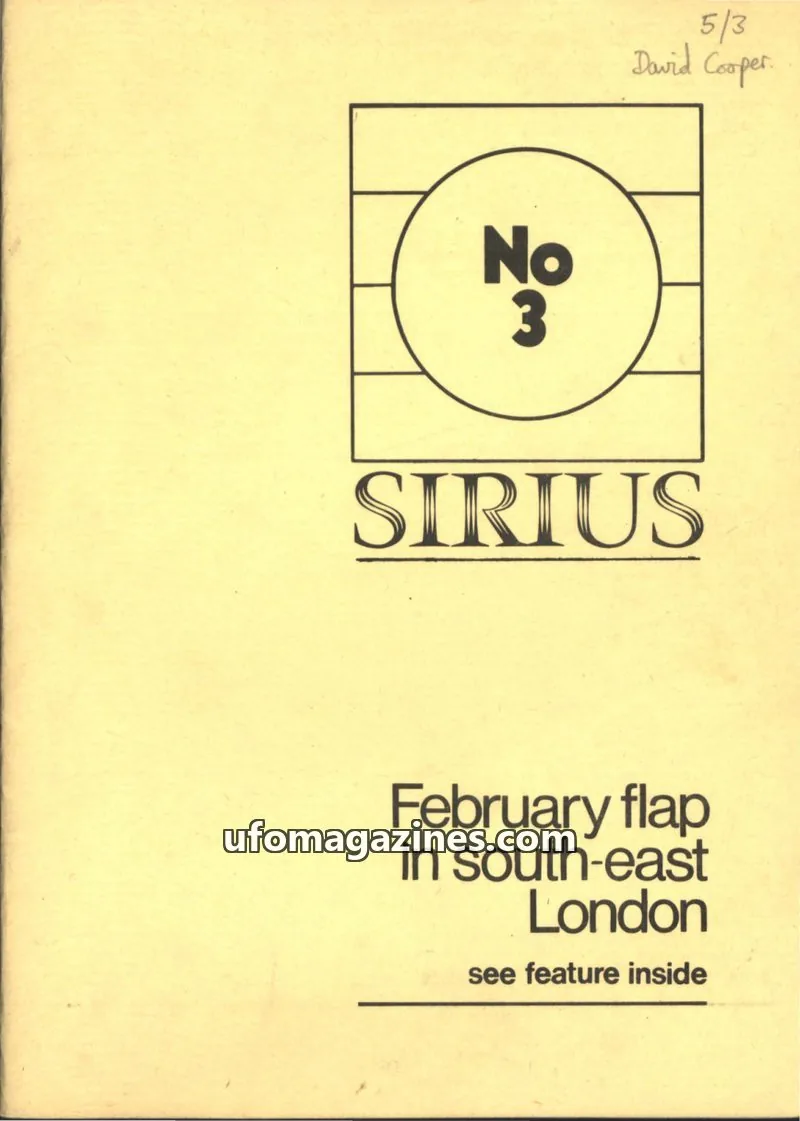 Cover of SIRIUS issue No 3: SIRIUS