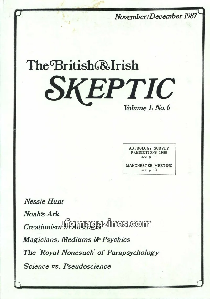 Cover of Skeptic issue No. 6: The British & Irish SKEPTIC