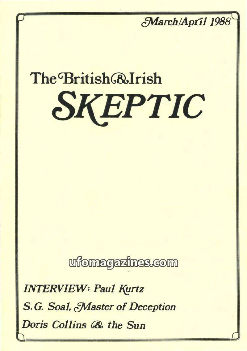 Cover of Skeptic issue Volume II, Number 2: The British & Irish Skeptic