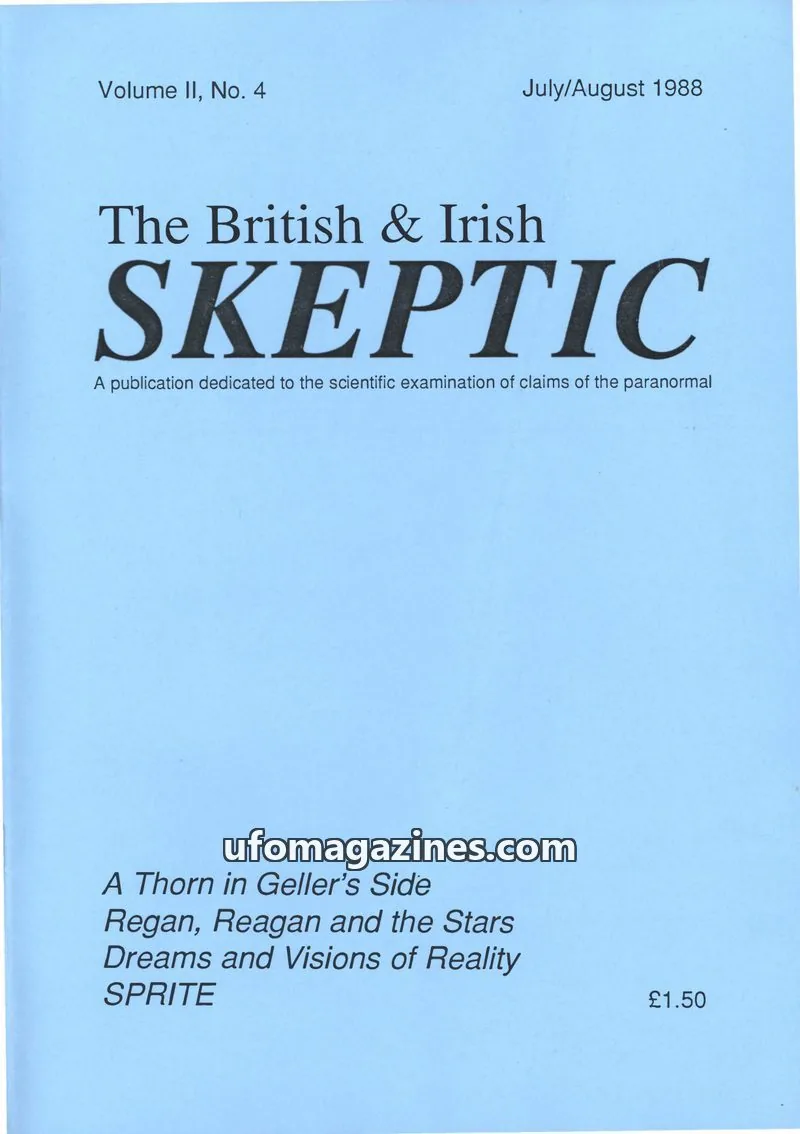 Cover of Skeptic issue Vol. II, No. 4: The British & Irish SKEPTIC
