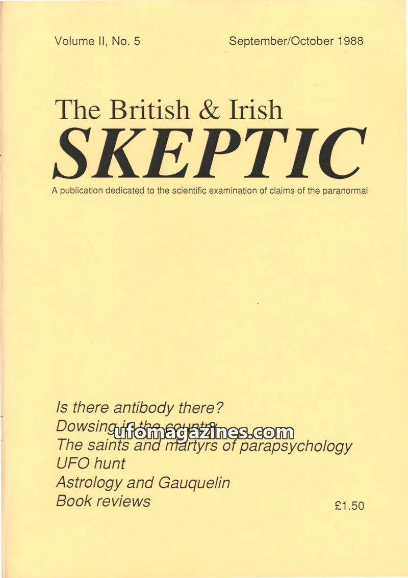 Cover of Skeptic issue Vol. II, No. 5: The British & Irish SKEPTIC