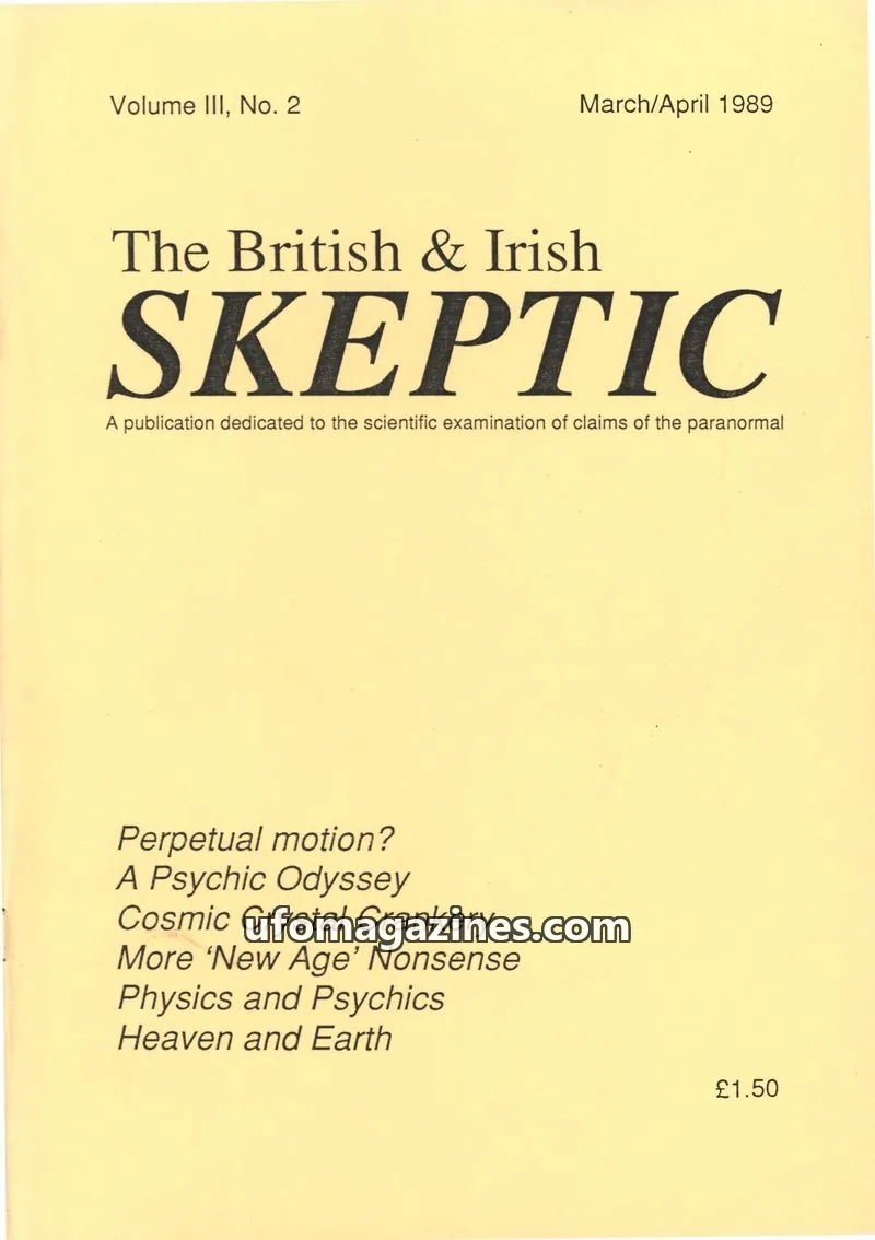 Cover of Skeptic issue Vol. III, No. 2: The British & Irish Skeptic