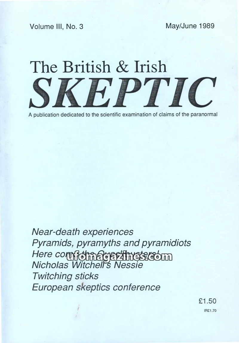 Cover of Skeptic issue Vol. III, No. 3: The British & Irish SKEPTIC
