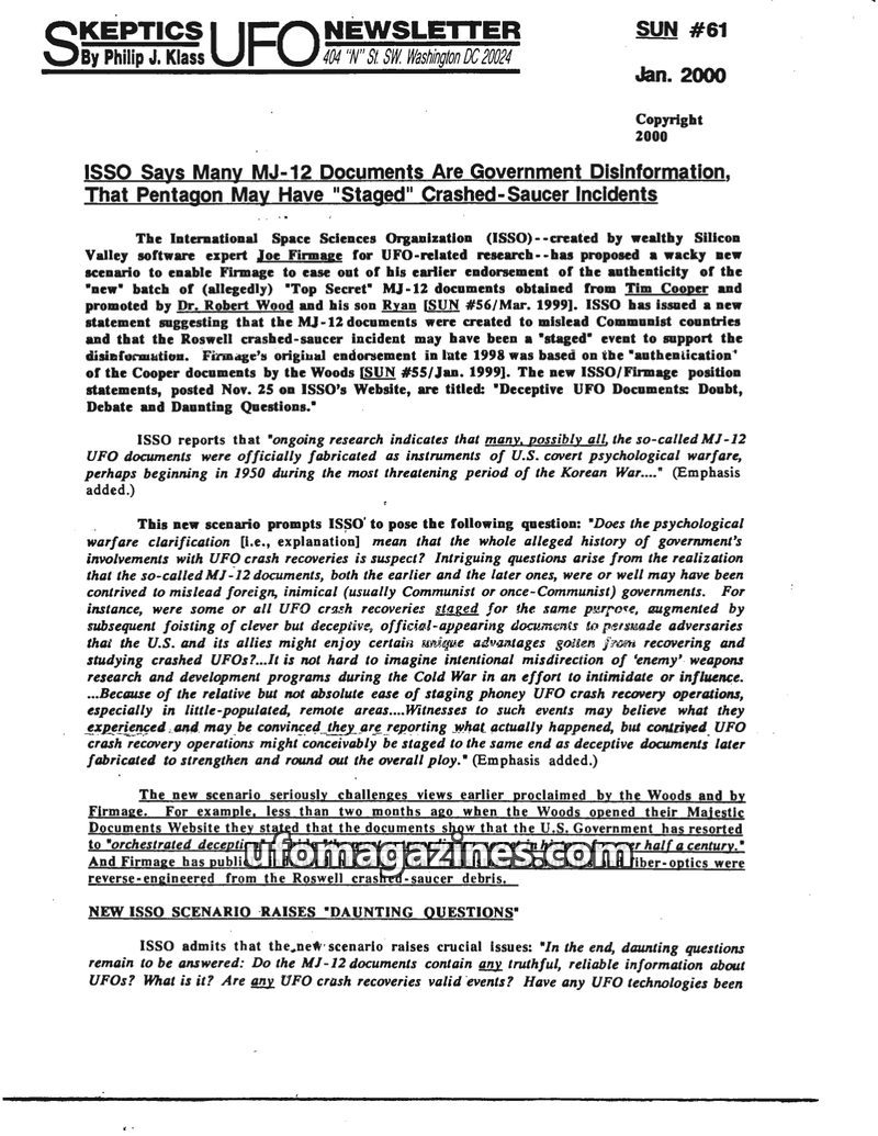 Cover of SUN 61 (Jan 2000)