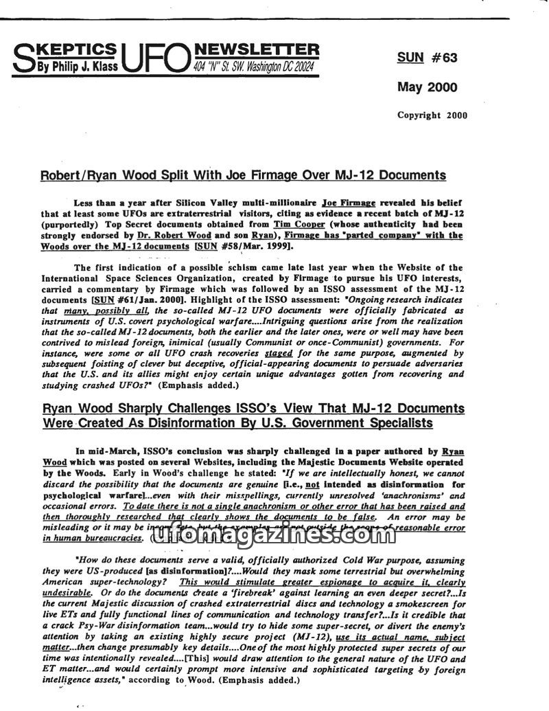 Cover of SUN 63 (May 2000)