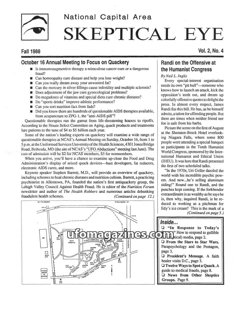 Cover of Skeptical Eye (NCAS) issue Vol. 2, No. 4: Skeptical Eye