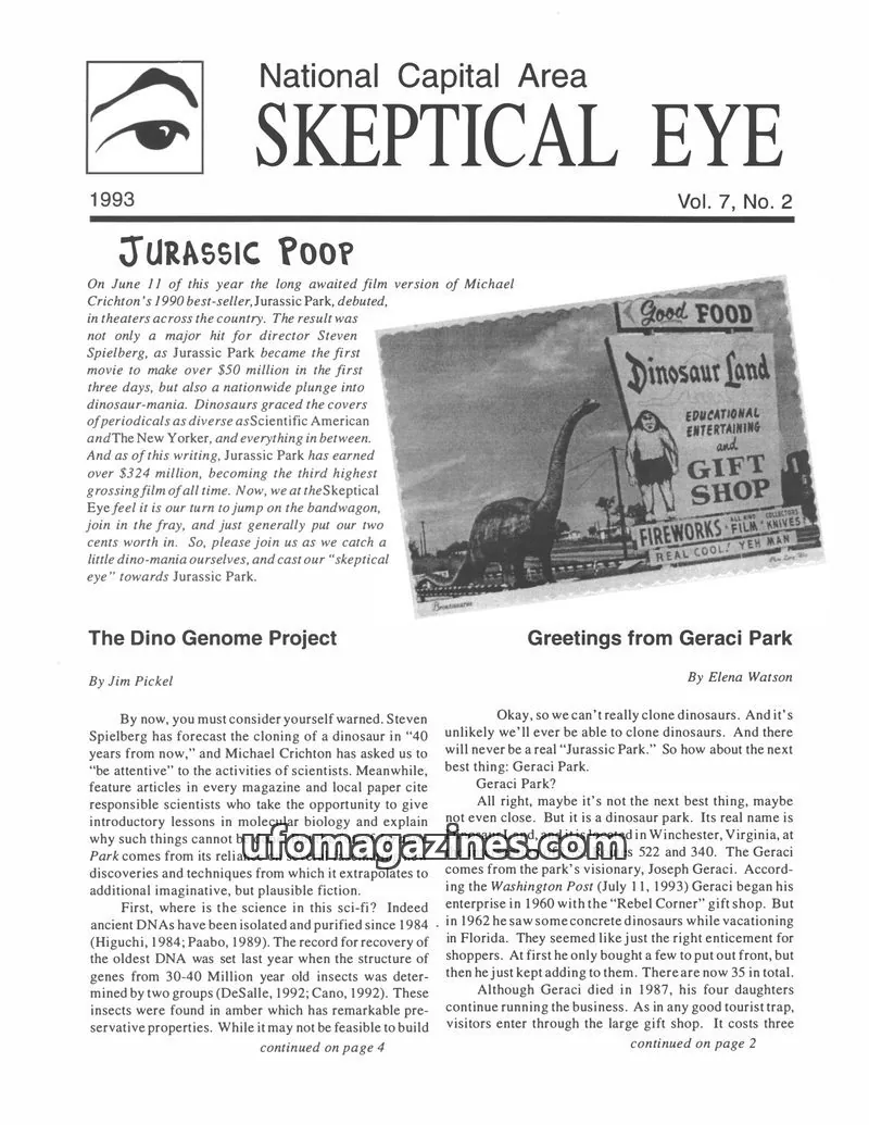 Cover of Skeptical Eye (NCAS) issue Vol. 7, No. 2: Skeptical Eye