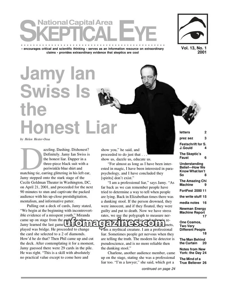 Cover of Skeptical Eye (NCAS) issue 1: National Capital Area SKEPTICAL EYE