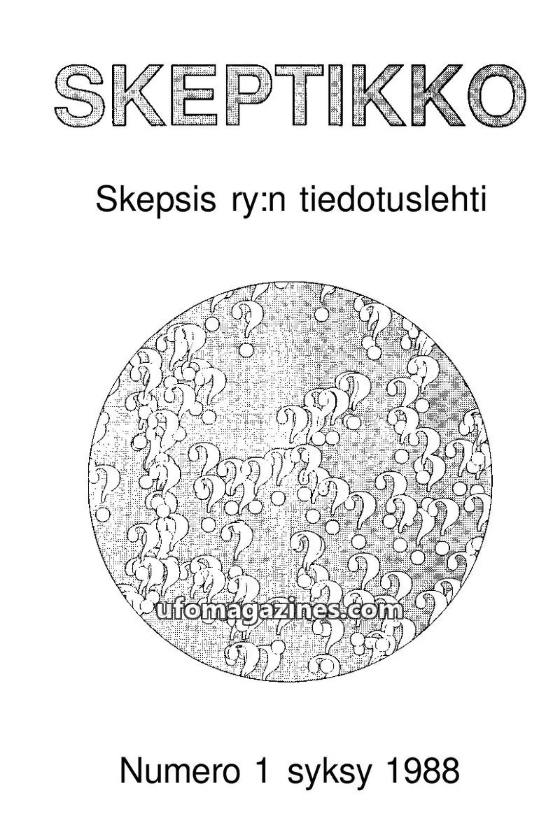 Cover of Skeptikko issue 1: SKEPTIKKO