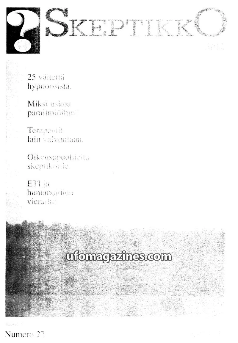 Cover of Skeptikko issue 22: SKEPTIKKO