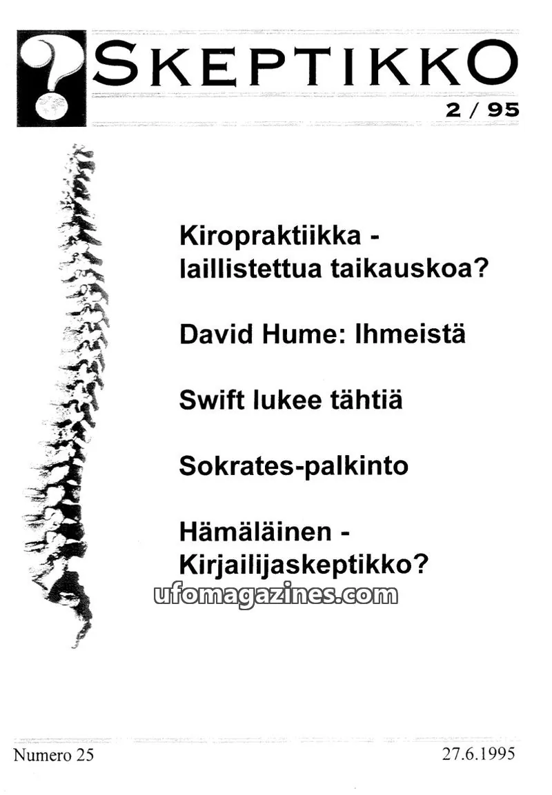 Cover of Skeptikko issue 2/95: SKEPTIKKO