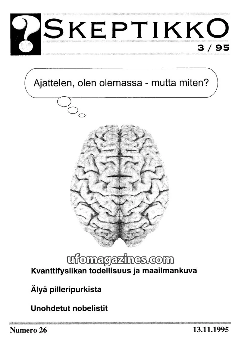 Cover of Skeptikko issue 3/95: SKEPTIKKO
