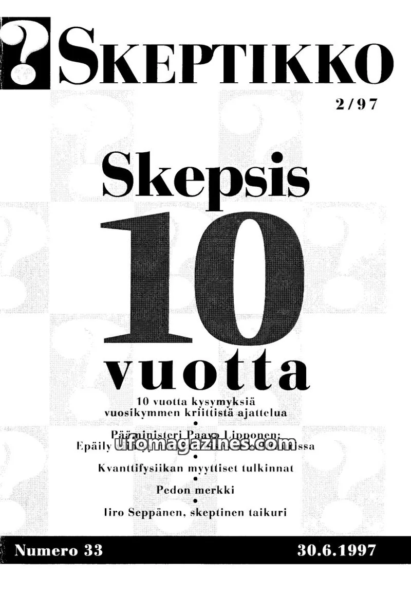 Cover of Skeptikko issue 2/97: Skeptikko