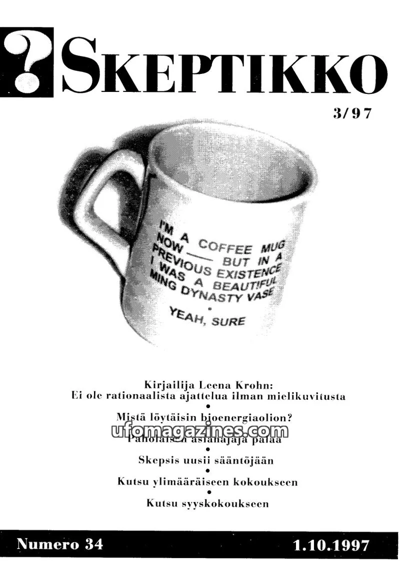 Cover of Skeptikko issue 3/97: SKEPTIKKO
