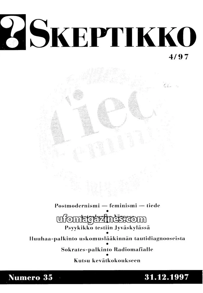 Cover of Skeptikko issue 4/97: SKEPTIKKO