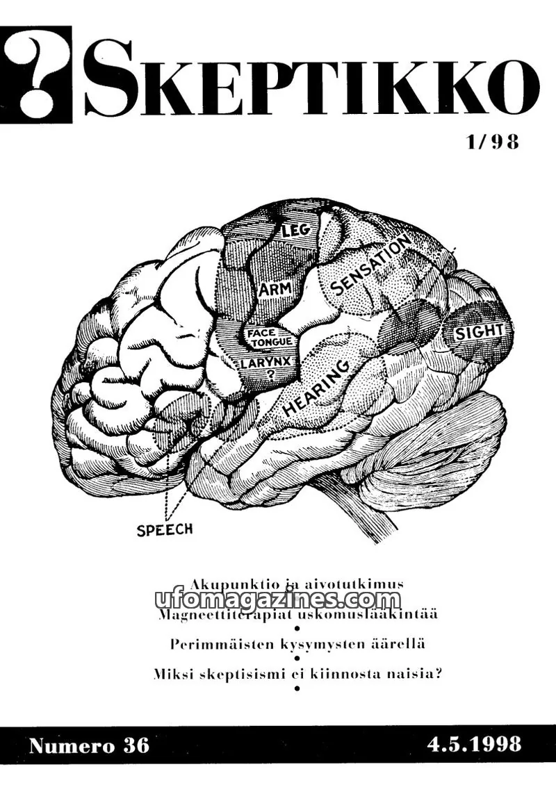 Cover of Skeptikko issue 1/98: SKEPTIKKO
