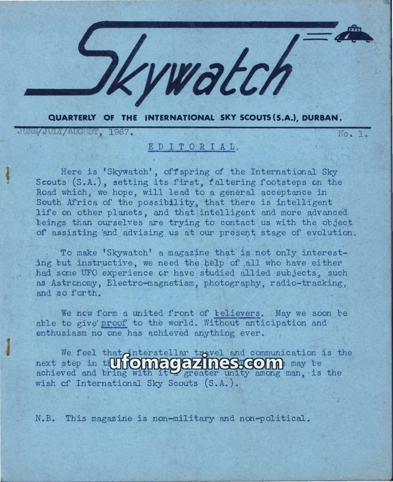 Cover of Skywatch (Contact) issue No. 1: Skywatch