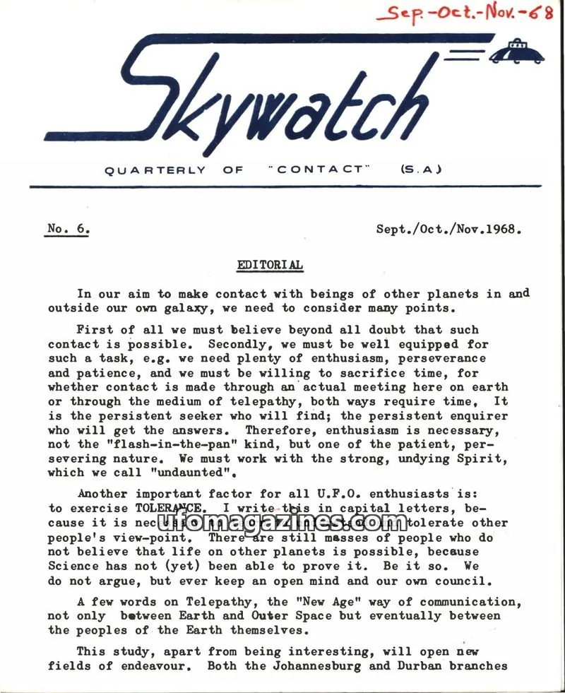 Cover of Skywatch (Contact) issue 6: Skywatch