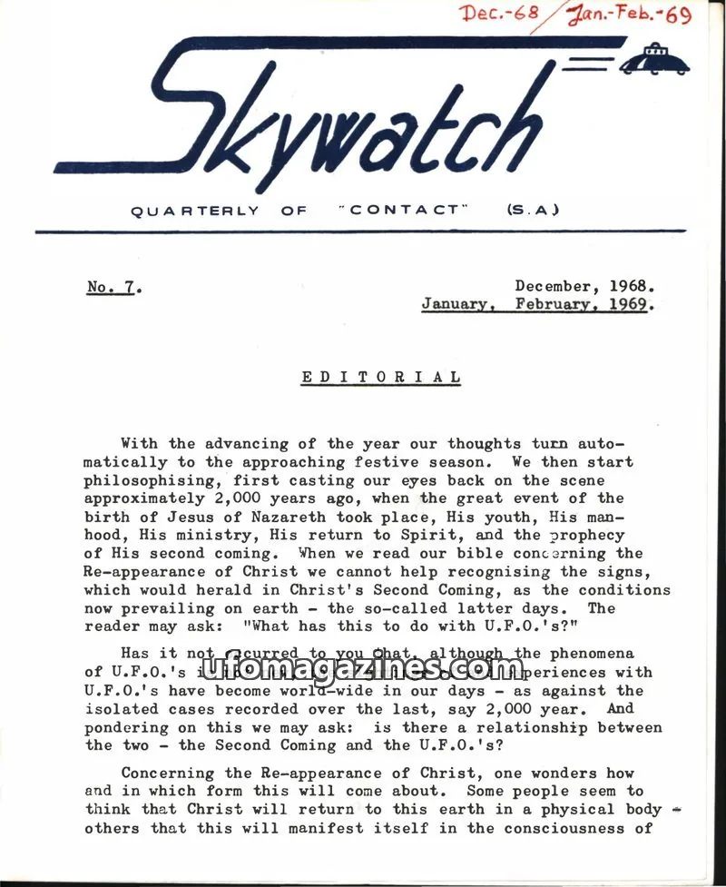 Cover of Skywatch (Contact) issue No. 7: Skywatch