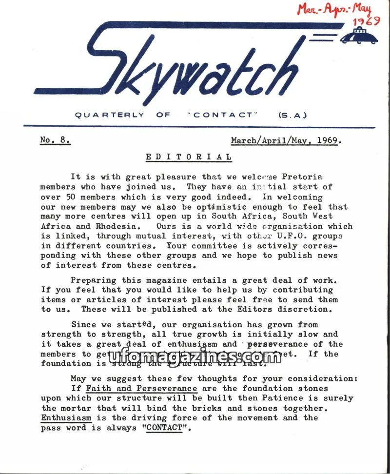 Cover of Skywatch (Contact) issue 8: Skywatch