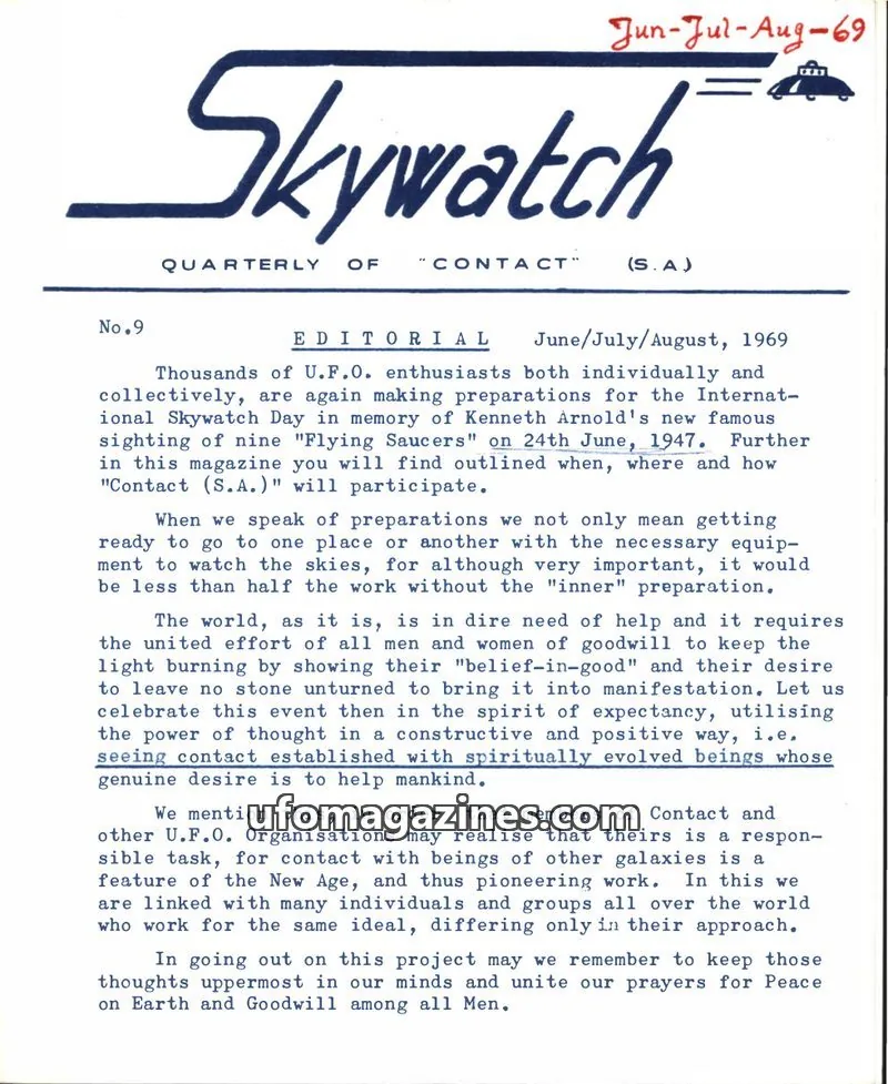 Cover of Skywatch (Contact) issue No.9: Skywatch